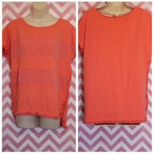 Umgee Coral Raw Edge Top Size S